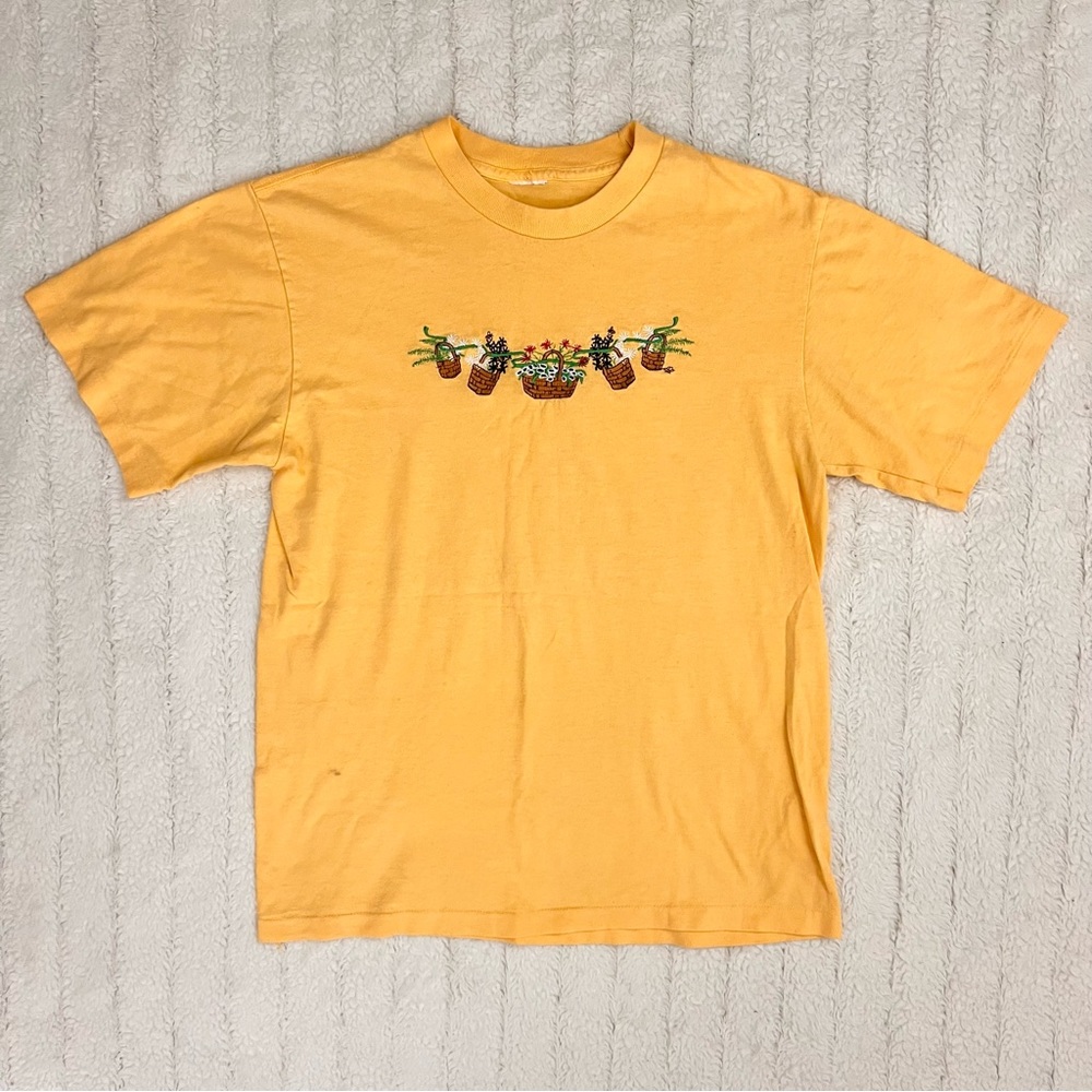 vintage single stitch flower basket T-shirt 🧺🌷